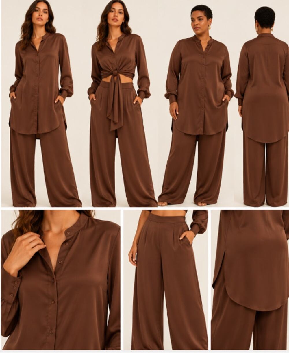 Andrea Iyamah UCHI Matching Set Chocolate Brown Medium US 8 NWT